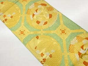 佐賀錦蜀江に鶴丸文模様織出し袋帯